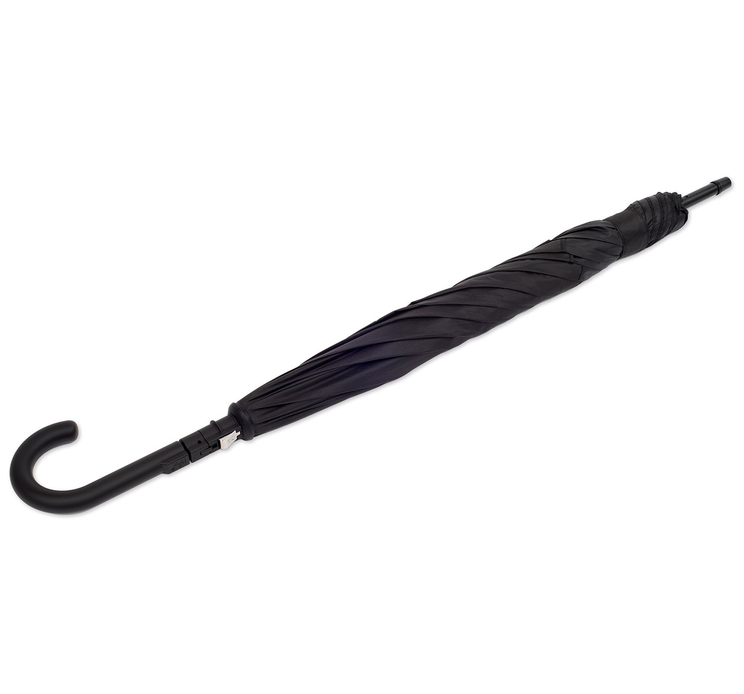 Black Reverse Folding Umbrella Curved Handle - Classic KAZbrella