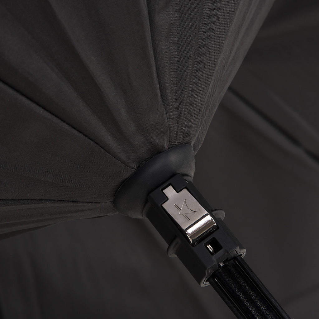 KAZbrella, KAZ, KAZ Designs, Umbrella, KAZ Umbrella, Straight, Straight Handle, Black, Black / Black, Detail,